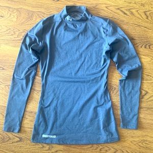 Under Armour cold gear long sleeve mock neck gray. Barely worn